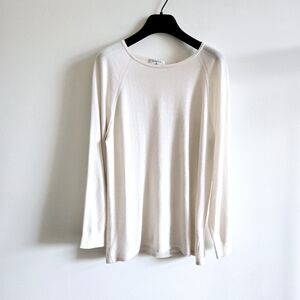 Aritzia Babaton XS-S merino wool think knit sweater, cream